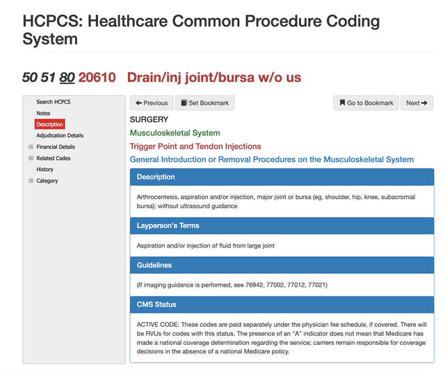 CPT Code 20610 Billing Guide | PCG Software Inc